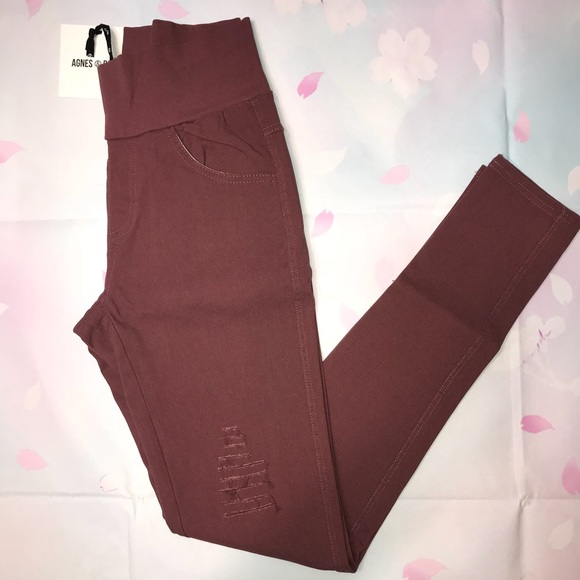 agnes and dora distressed jeggings